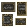 Creative Converting Roaring 20S Wall Signs Decorations Kit, Pack Of 4