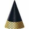 Creative Converting Gold Sequin Party Hats, 8 Ct Themed Tableware
