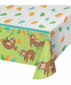 Creative Converting Sloth Party Plastic Table Cover