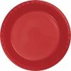 Creative Converting Solid Color Tableware Classic Red Plastic Banquet Plates, 20 Ct