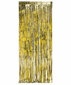Creative Converting Foil Door Curtain Gold, 8'X3'