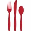 Creative Converting Classic Red Assorted Cutlery, 18 Ct