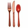 Creative Converting Christmas Party Supplies Glitz Red Plastic Cutlery Set, 24 Ct