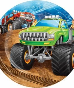 Creative Converting Monster Truck Rally Dessert Plates, 8 Ct