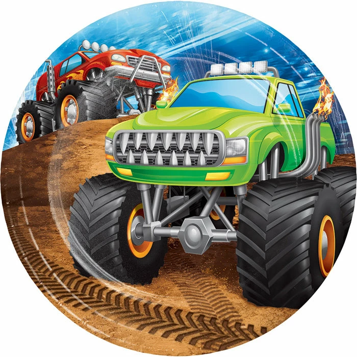 Creative Converting Monster Truck Rally Dessert Plates, 8 Ct