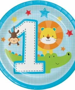 Creative Converting One Is Fun Boy Dessert Plates, 8 Ct