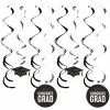 Creative Converting Black Graduation Dizzy Danglers, 8 Ct Graduation Party Supplies