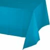 Creative Converting Turquoise Tablecover Plastic 54" X 108"