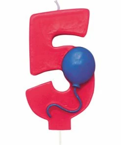 Creative Converting Birthday Party Candles #5 Balloon Candle