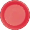 Creative Converting Solid Color Tableware Coral Plastic Dessert Plates, 20 Ct