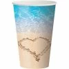 Creative Converting Beach Love Hot/Cold Paper Paper Cups 12 Oz., 8 Ct