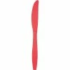 Creative Converting Coral Plastic Knives, 24 Ct Solid Color Tableware