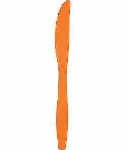 Creative Converting Sunkissed Orange Plastic Knives, 50 Ct Solid Color Tableware