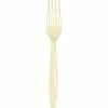 Creative Converting Solid Color Tableware Ivory Plastic Forks, 24 Ct