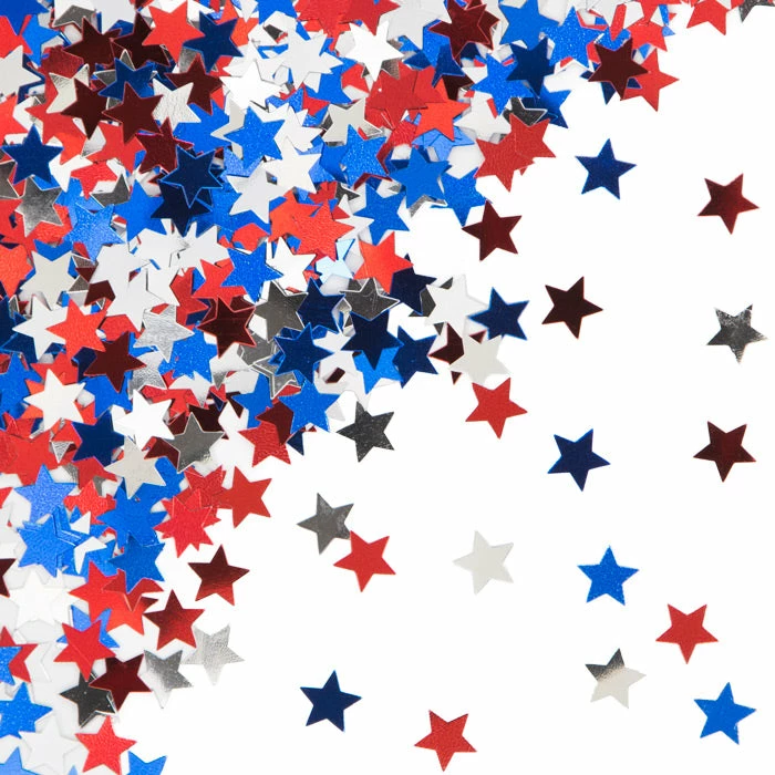 Creative Converting Patriotic Stars Confetti, 0.5 Oz Patriotic And 4th Of July Party Decorations