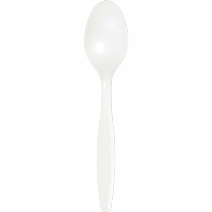 Creative Converting White Premium Plastic Spoons, 50 Ct