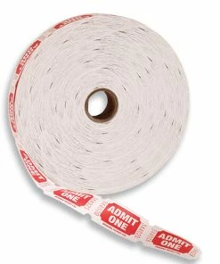 Creative Converting Red/Blue/Orange/Green 50/50 Ticket Roll