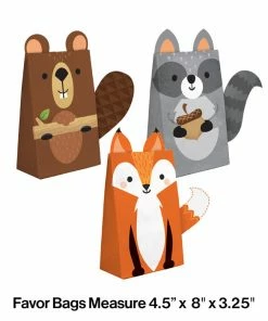 Creative Converting Wild One Woodland Paper Treat Bags, Pack Of 8 1st Birthday Party Themes