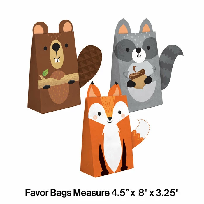 Creative Converting Wild One Woodland Paper Treat Bags, Pack Of 8 1st Birthday Party Themes