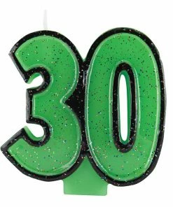 Creative Converting 30th Birthday Glitter Candle Birthday Party Candles