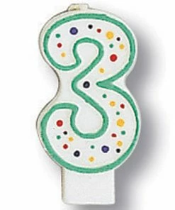 Creative Converting Polka Dot #3 Candle