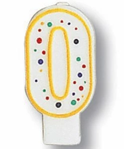 Creative Converting Polka Dot #0 Candle Birthday Party Candles