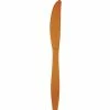 Creative Converting Pumpkin Spice Orange Plastic Knives, 24 Ct