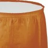 Creative Converting Solid Color Tableware Pumpkin Spice Plastic Tableskirt, 14' X 29"