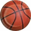 Creative Converting Basketball Dessert Plates, 8 Ct Basketball Party Decorations
