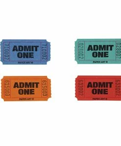 Creative Converting Red/Blue/Orange/Green Admit One Ticket Roll