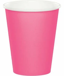Creative Converting Candy Pink Hot/Cold Paper Cups 9 Oz., 24 Ct