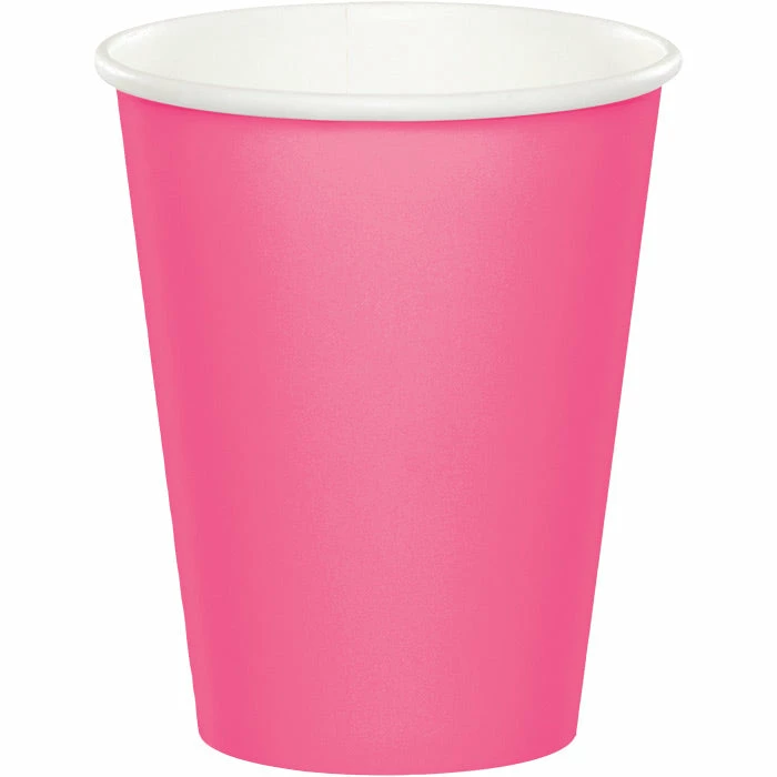 Creative Converting Candy Pink Hot/Cold Paper Cups 9 Oz., 24 Ct