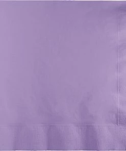 Creative Converting Luscious Lavender Luncheon Napkin 3Ply, 50 Ct Solid Color Tableware