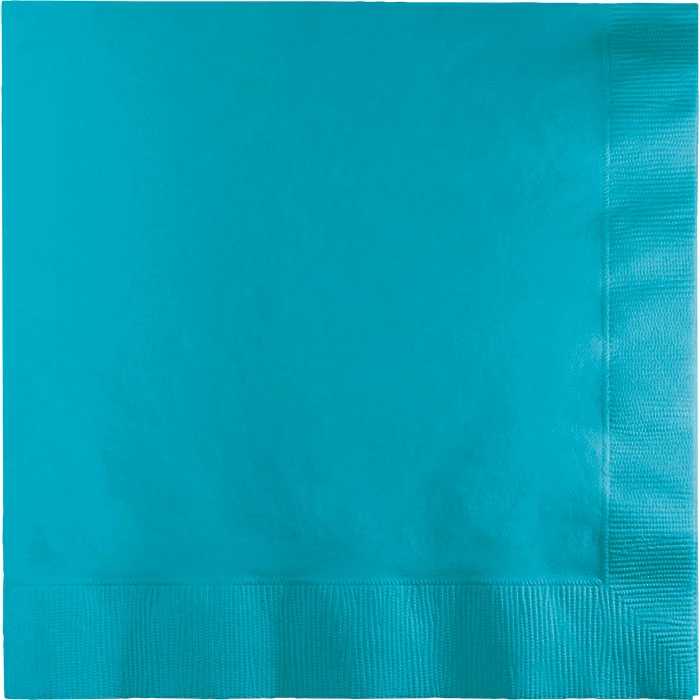 Creative Converting Solid Color Tableware Bermuda Blue Luncheon Napkin 2Ply, 50 Ct