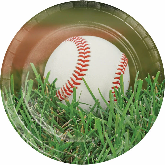 Creative Converting Baseball Party Decorations Baseball Paper Plates, 8 Ct