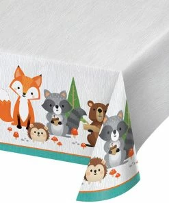 Creative Converting 1st Birthday Party Themes Wild One Woodland Plastic Table Cover