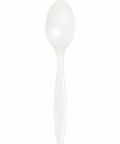 Creative Converting White Premium Plastic Spoons, 24 Ct