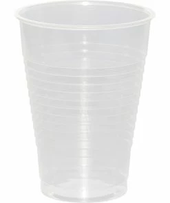 Creative Converting Solid Color Tableware Clear 12 Oz Plastic Cups, 20 Ct