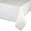 Creative Converting White Tablecover 54"X 108" Polylined Tissue Solid Color Tableware
