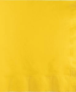 Creative Converting School Bus Yellow Luncheon Napkin 3Ply, 50 Ct Solid Color Tableware