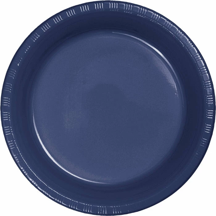 Creative Converting Navy Blue Plastic Banquet Plates, 20 Ct Solid Color Tableware