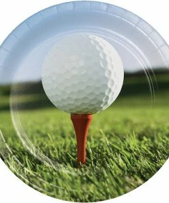 Creative Converting Golf Paper Plates, 8 Ct Golf Party Decorations