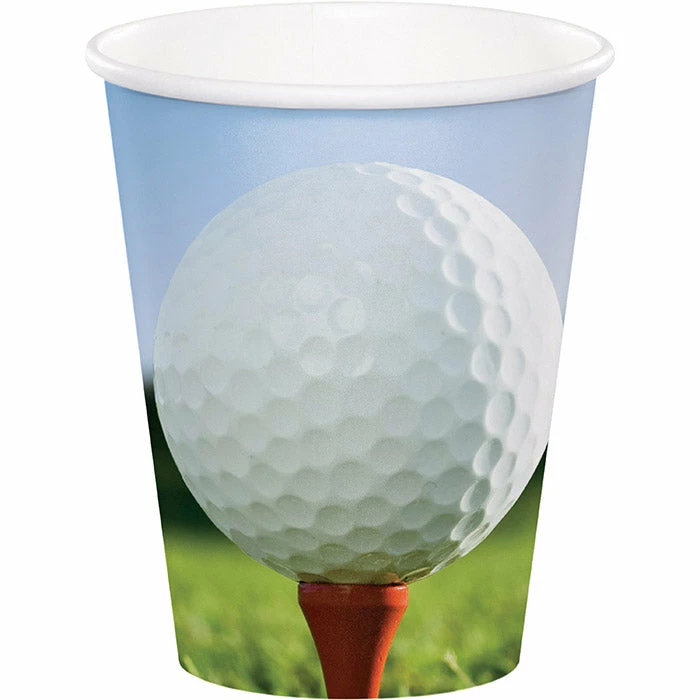 Creative Converting Golf Party Decorations Sports Fanatic Golf Hot/Cold Paper Paper Cups 9 Oz., 8 Ct
