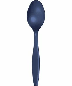 Creative Converting Navy Blue Plastic Spoons, 50 Ct Solid Color Tableware