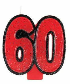 Creative Converting 60th Birthday Glitter Candle