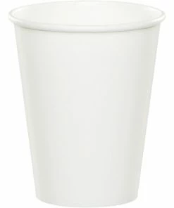 Creative Converting Solid Color Tableware White Hot/Cold Paper Paper Cups 9 Oz., 24 Ct