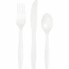 Creative Converting Solid Color Tableware White Prem Cutlery Ast, 24 Ct