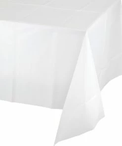 Creative Converting White Tablecover Plastic 54" X 108"