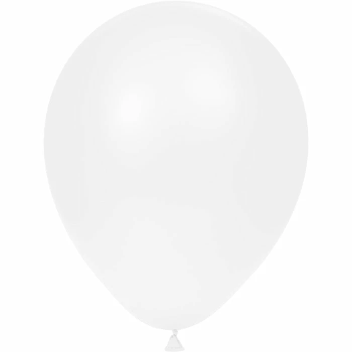 Creative Converting Solid Color Tableware Latex Balloons 12" White, 15 Ct