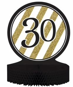 Creative Converting Black And Gold 30th Birthday Centerpiece Adult Birthday Party Themes